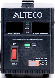 Автоматический стабилизатор напряжения Alteco TDR 500 вид спереди Автоматический стабилизатор напряжения Alteco TDR 500 вид спереди
